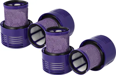Produktbild von vhbw 4 Staubsaugerfilter kompatibel mit Dyson SV12, V10 Staubsauger - HEPA-Filter Lila
