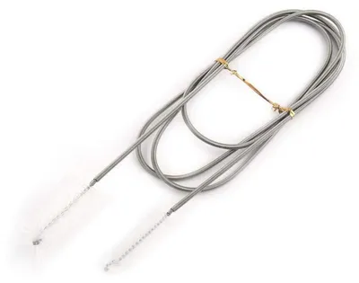 Immagine prodotto di Spazzola per la pulizia dei tubi dell'acquario, con doppia testina in acciaio inossidabile, lunghezza 155 cm, diametro 9-35 mm