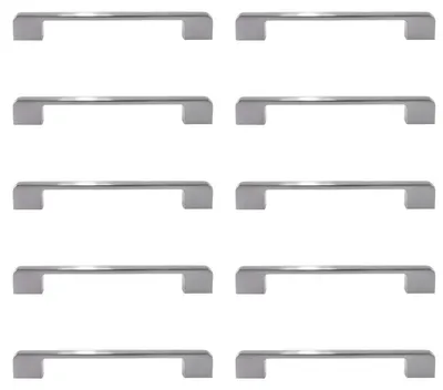 Schrankgriffe 10er-Pack, gebürstet Nickel, Lochabstand 160 mm
