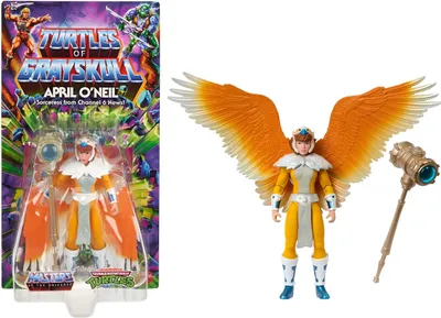 Zdjęcie produktu dla Żółwie Grayskull, April O'Neil Master Of The Universe, ruchoma figurka, zbroja, 14 cm, Mattel HTH19