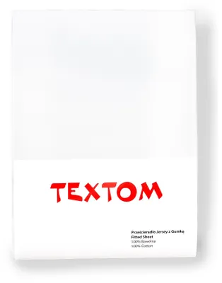 Produktbild von Textom Jersey Spannbettlaken Weiß 90x200 cm Baumwolle