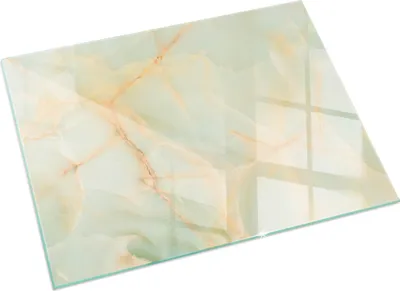 Produktbild von Abstraktes Marmormuster – Glasbodenplatte für – Kaminofen – Kaminplatte Glas – Schutzglas – Funkenschutzplatte –Glasbodenplatte Feuerfeste – Hitzeschutzplatte – Bodenschutz aus Glas – 60x40 cm