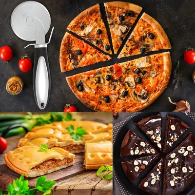 Produktbild von Pizzaschneider - einfache Reinigung - spülmaschinenfest - ergonomischer rutschfester Griff