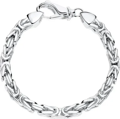 Produktbild von JEWLIX Königsarmband aus Silber 925 - 5,5mm rhodiniert (Länge: 21cm)
