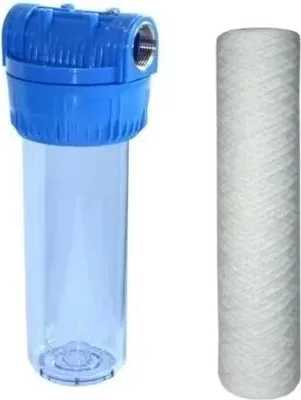 Produktbild von 10 Zoll Gehäuse Aktivkohleblock Wasser Vorfilter Trinkwasserfilter Schnur Wickelkartusche 1/2"