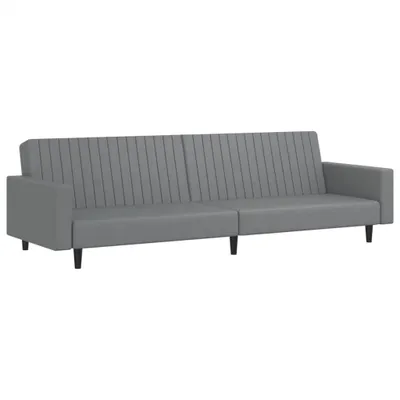Produktbild von Schlafsofa 2-Sitzer Grau Kunstleder