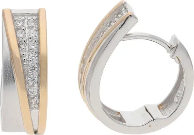 Produktbild von JuwelmaLux Creolen 925 Silber roségold plattiert mit Zirkonia JL20-06-0597