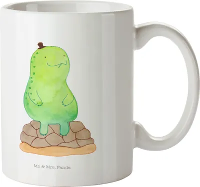 Produktbild von Mr. & Mrs. Panda Pott Schildkröte Pause - Weiß - Geschenk, Mehrwegbecher, Panzer, Plastikbecher, sitzen, Entspannen, Kindertasse, Achtsam, glücklich, Kindergarten Becher