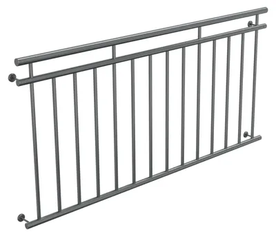Produktbild von HAGO24 Französischer Balkon Fenstergitter Geländer Edelstahl Stabgeländer 184x90cm Julietbalustrade Scheinbalkon Vorstellbalkon Brüstungsgitter Austrittsbalkon