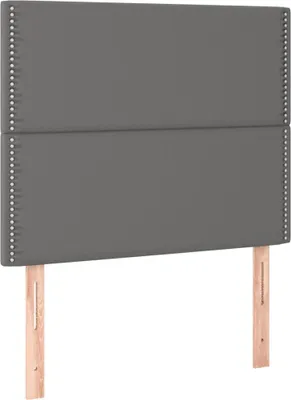 Produktbild von vidaXL Kopfteil Grau 100x5x118/128 cm Kunstleder
