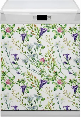 Produktbild von Dekorative Magnetmatte Küche Geschirrspüle 60x70 cm  Magnet für Spülmaschine  - Feldblumen
