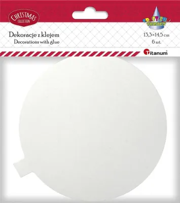 Produktbild von Karton Dekorationen mit Klebstoff Bombka 6pcs