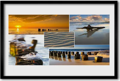 Produktbild von Bild 60x40 MDF-Rahmen Wandkunst Ocean Beach Landschaft