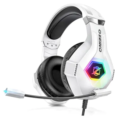 Produktbild von Gaming-Headset (3D Surround Sound, Mit Kabel, 3D Surround Sound Headset mit Mikrofon Noise Cancelling RGB Lichter)