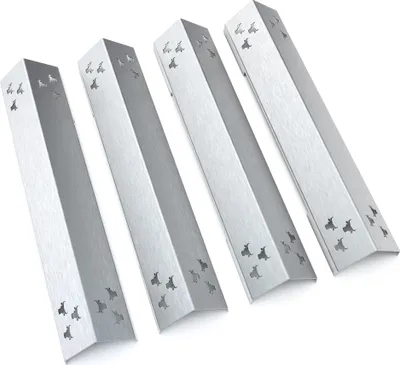 Produktbild von Gasgrill Brennerabdeckung Edelstahl passend für alle Jamestown Knox 4-Brenner, Farbe:4er Set Matt Bulle