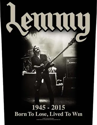 Immagine prodotto di Lemmy Kilmister Backpatch "Lived to win" (Vissuto per vincere) schwarz