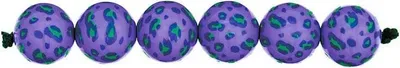 Image de 5 perles acidulées violettes Ø 16 mm