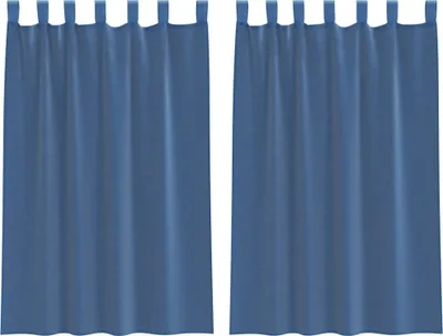 Produktbild von vidaXL Voile Vorhänge mit Schlaufen 2 Stk. Königsblau 140x175 cm