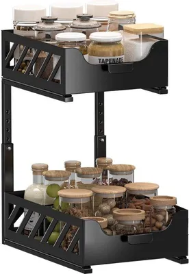 Produktbild von Famanu Küchenorganizer ausziehbar - Höhenverstellbar, Metall, 39-46,5 cm