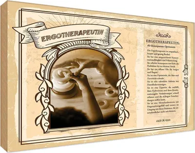 Produktbild von vianmo Holzschild 12x18 cm Ergotherapeutin Beruf Arbeit