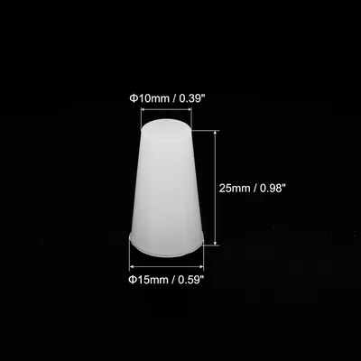 Produktbild von 40Stk Silikon Gummi Konisch Stecker 10mm bis 15mm Solid Wei? fš¹r Pulverisierung Lackierung Eloxierung Beschichtung Sandstrahlen Labor Verwendung