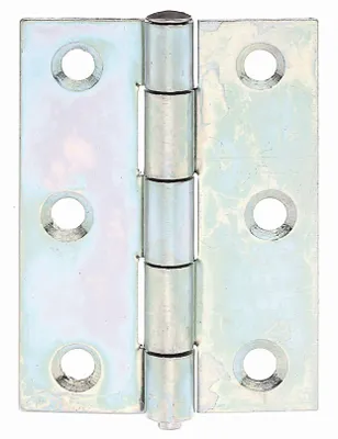 Image de Alberts 851569 Charnière, demi-largeur, galvanisée sendzimir, 63 x 45 mm, set de 25 pièces