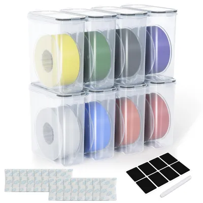 Produktbild von Ikodm 8er-Set 3D Drucker Filament Aufbewahrungsbox 4L, Wasserdichte Trockenbox für 1,75mm Filament (PLA/PETG/TPU)