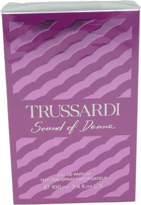 Obrázek produktu pro Trussardi Sound of Donna, Ženy, 100 ml, Nedoplnitelná lahvička, Mandle, Otočník stromovitý, Magnoliová, Mandarinka, Tuberóza, Sprej
