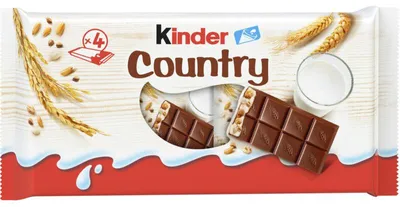 Produktbild von Kinder Country Schokolade 94g – Milchschokolade mit knuspriger Getreidefüllung Snack