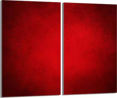 Two red glass cutting boards displayed side-by-side.