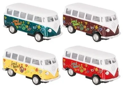 Image de VW Microbus avec impression (1962), moulage par injection, 1:64, L= 6,5 cm