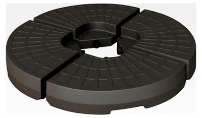 Produktbild von Sonnenschirmständer 4-teilig, Schirmgewicht, befüllbarer Bodenkreuz mit Sand/Wasser bis 25/17 kg, Gewichte für Sonnenschirmfuß HDPE Kaffee