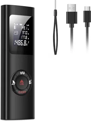Obrázok produktu pre Ručné laserové diaľkomery s dosahom do 60 m s funkciou nabíjania cez USB a podsvietením LCD displeja