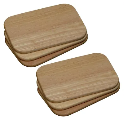 Produktbild von KESPER | Frühstücksbrettchen | 6er Pack | Buchenholz Braun | Holz Schneidbrett für den täglichen Gebrauch | ideal zum servieren von Speisen | 23x15x1 cm
