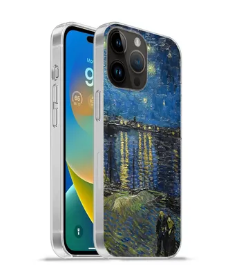 Produktbild von MuchoWow® Handyhülle Schutzhülle Hülle für Apple iPhone 14 Pro - Softcase Sternennacht über dem Orsay Paris - Vincent Van Gogh Silikon Softcase Handy Hülle - Umschlag