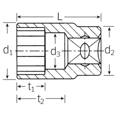 Produktbild von Stahlwille 40 Steckschlüsseleinsatz 6-kt 1/4" 3 mm