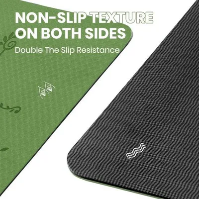 Immagine prodotto di Tappetino da yoga Ibenzoa® in TPE, 6 mm – antiscivolo, , 183 x 61 cm, ideale per yoga, pilates e fitness, confortevole e facile da pulire
