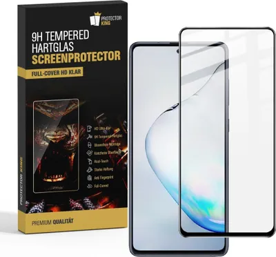 Produktbild von 2x 9H Hartglas für Samsung Galaxy Note 10 Lite FULL COVER Schutzfolie Schutzglas Klar Displayglas Tempered Glasfolie Panzerglas Sicherheitsglas Echtglas Displayschutz Panzerfolie