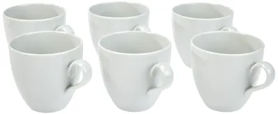 Kaffeeuntertasse aus Porzellan, 6 Stück, 8 cm, 20 cl