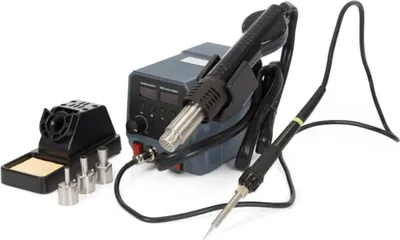 Produktbild von Velleman Multifunktionale 2-in-1-Lötstation mit 60W-Lötkolben und 300W-Heißluftpistole,