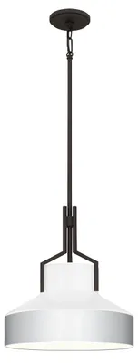 Produktbild von Elstead Brecken Pendelleuchte E27 2-fach Gealtertes Messing und Opalglas-Schirm mit Einfassung Opalglas