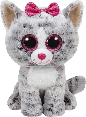 Immagine prodotto di Mascotte TY BEANIE BOOS KIKI - gatto grigio 24 cm 37075