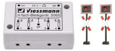 Produktbild von Viessmann 5801 - N Andreaskreuze, 2 Stück mit Blinkelektronik - Neu