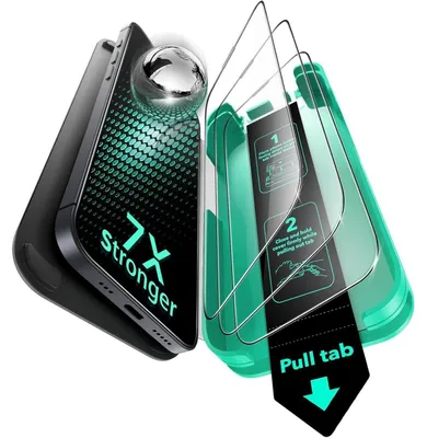 Produktbild von Displayschutzfolie gehärtetes Glas 3 Stück für iPhone 16E/14/13/13 Pro, blasenfrei, staubfrei, militärnorm Schutz