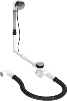 Image de Duravit Quadroval set de vidage et de trop-plein avec bec de baignoire 792205, chrome, 792205000001000
