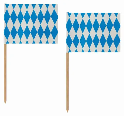 Produktbild von 100x Fahnenpicker Deko-Picker   Bayerische Raute 10cm