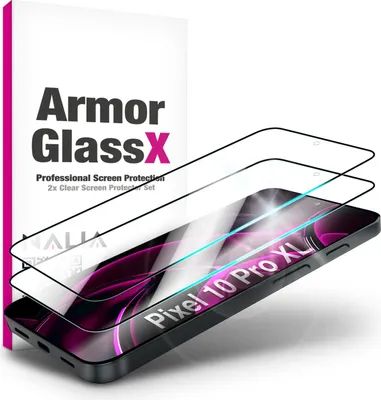 Immagine prodotto di Vetro protettivo "ArmorGlassX" per Google Pixel 10 / 10 Pro - 2x vetro del display / Ultra chiaro / Colori brillanti / per cover - Trasparente con cornice nera