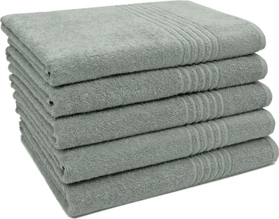 Produktbild von Duschtuch 5er Set,  Baumwolle, 70x140 cm, grau