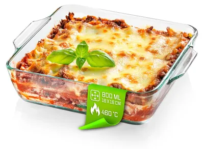 Productafbeelding van Gourmetmaxx 16828, Container, Rechthoekig, 0,8 liter, Transparant, Glas, -20 tot 460 °C