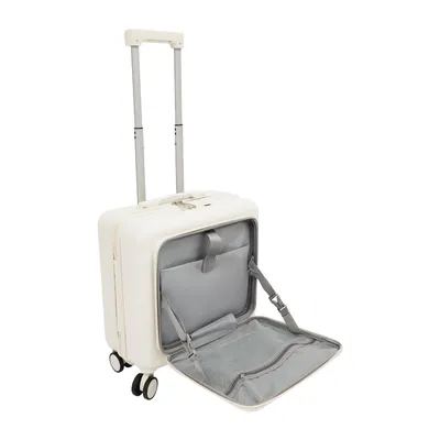Produktbild von 18-Zoll Trolleys Reisegepäckkoffer Koffer mit Frontfach 45*24*41cm Weiß